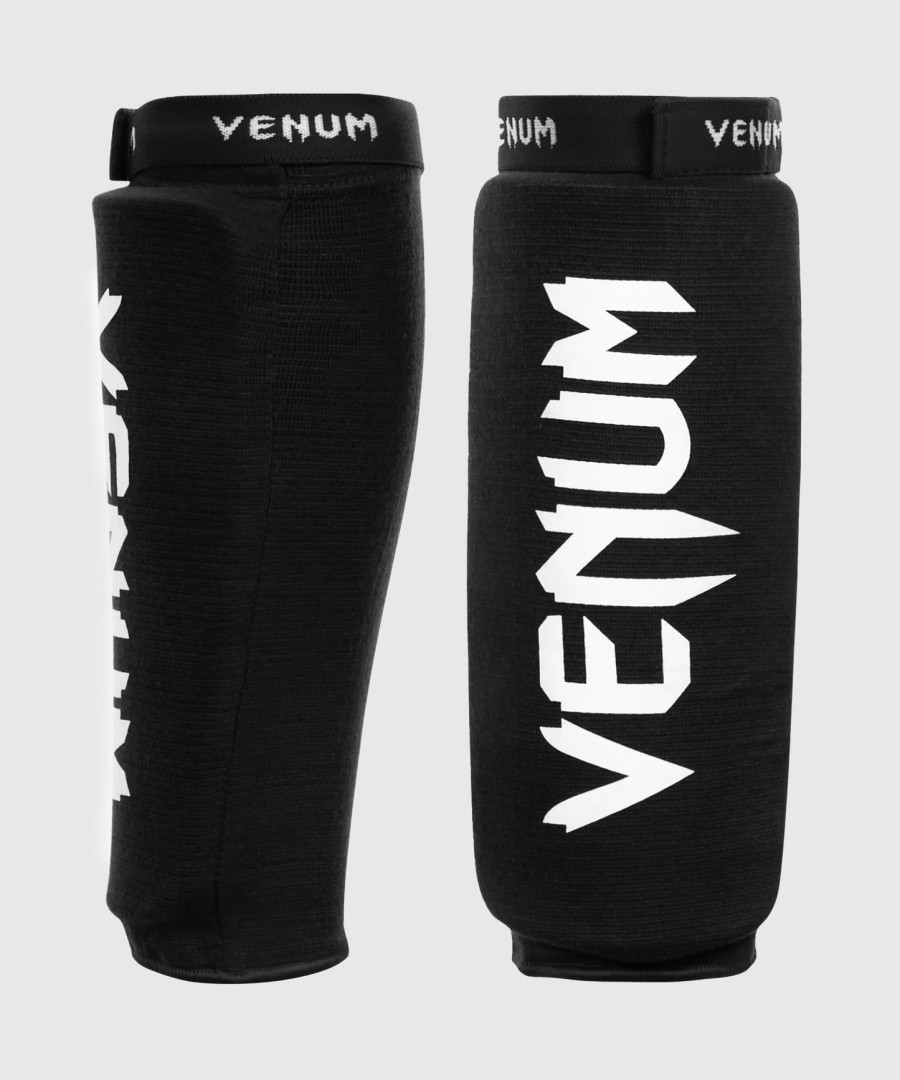 venum kontact shin guards without foot - black
