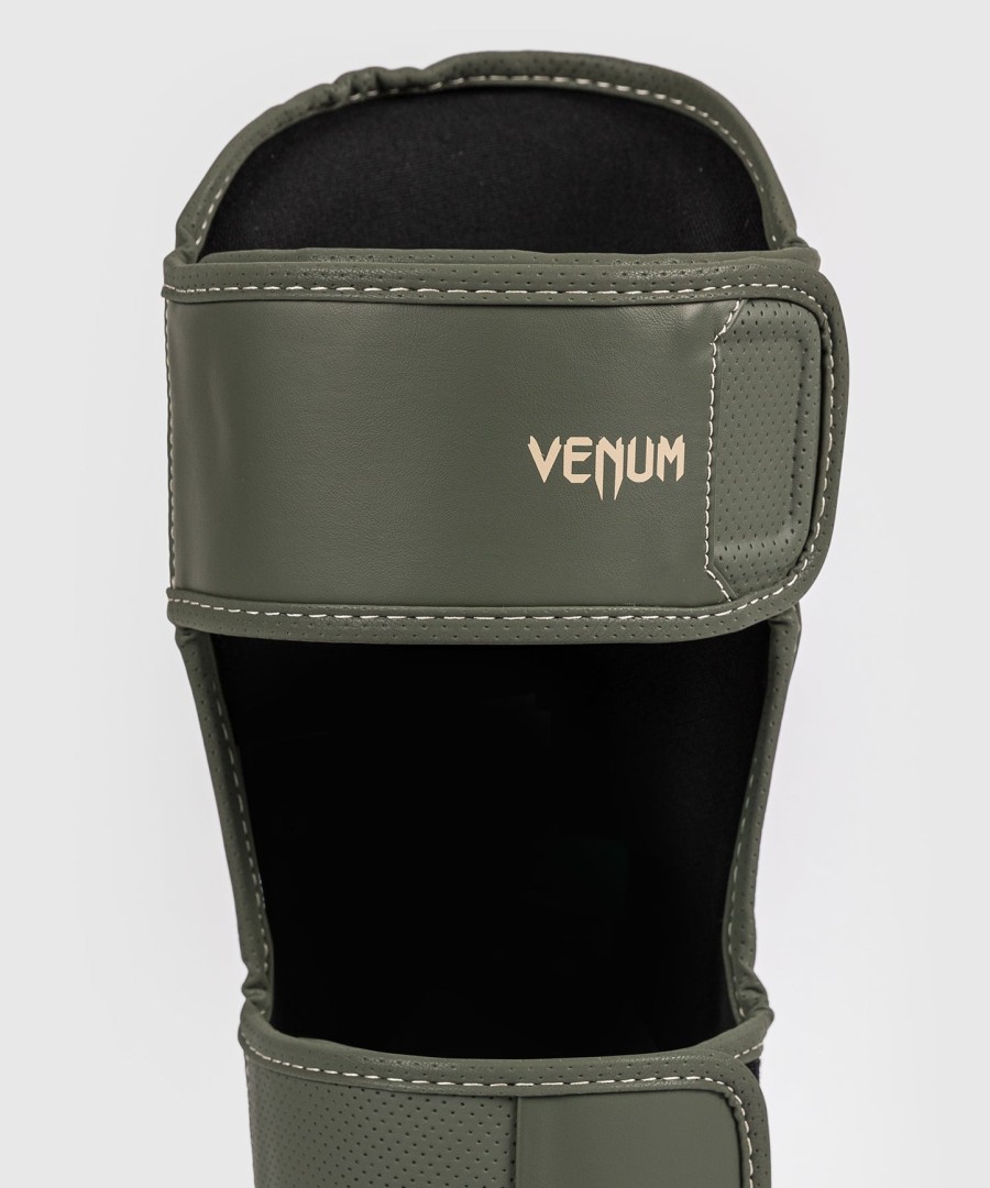 venum impact evo shin guards - military green