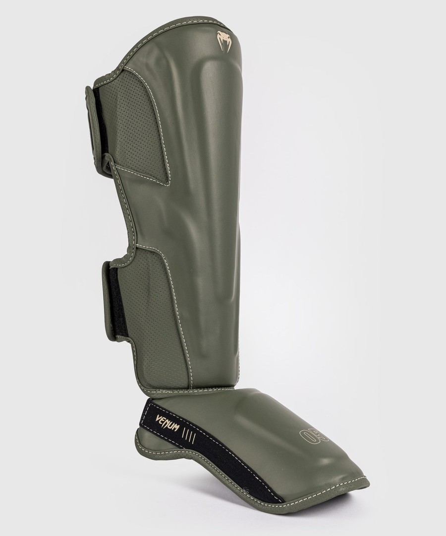 venum impact evo shin guards - military green