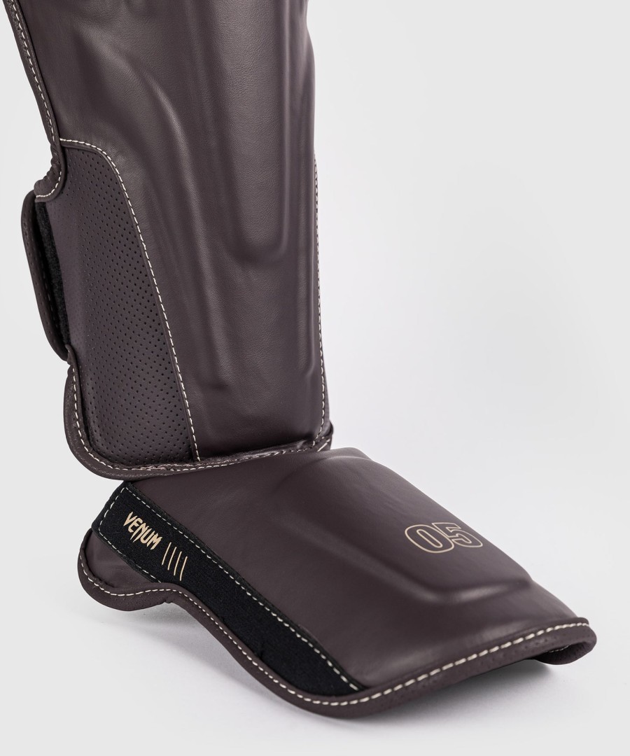 venum impact evo shin guards - chocolate