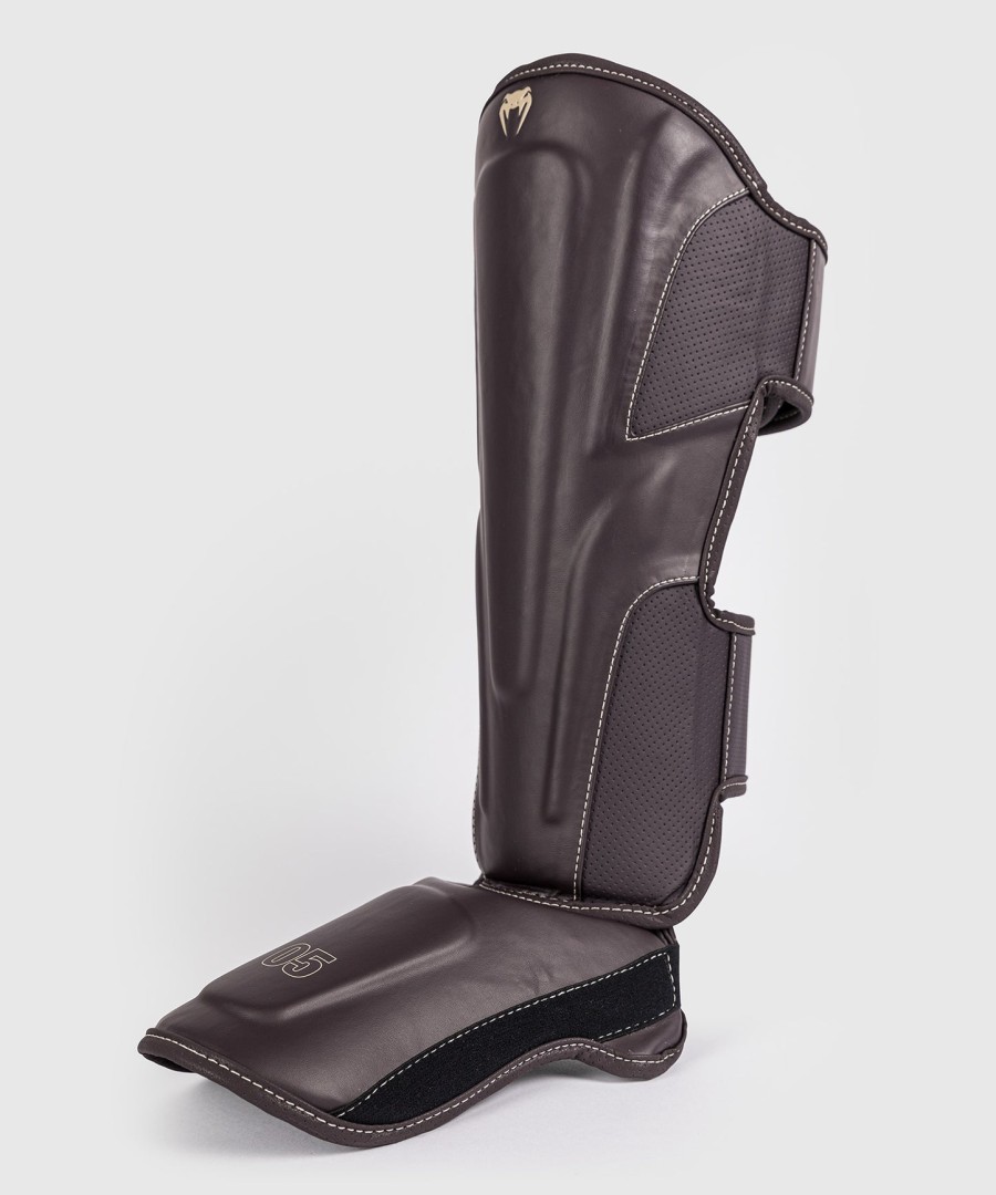 venum impact evo shin guards - chocolate