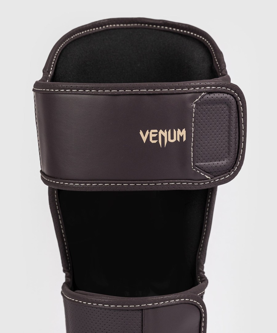 venum impact evo shin guards - chocolate
