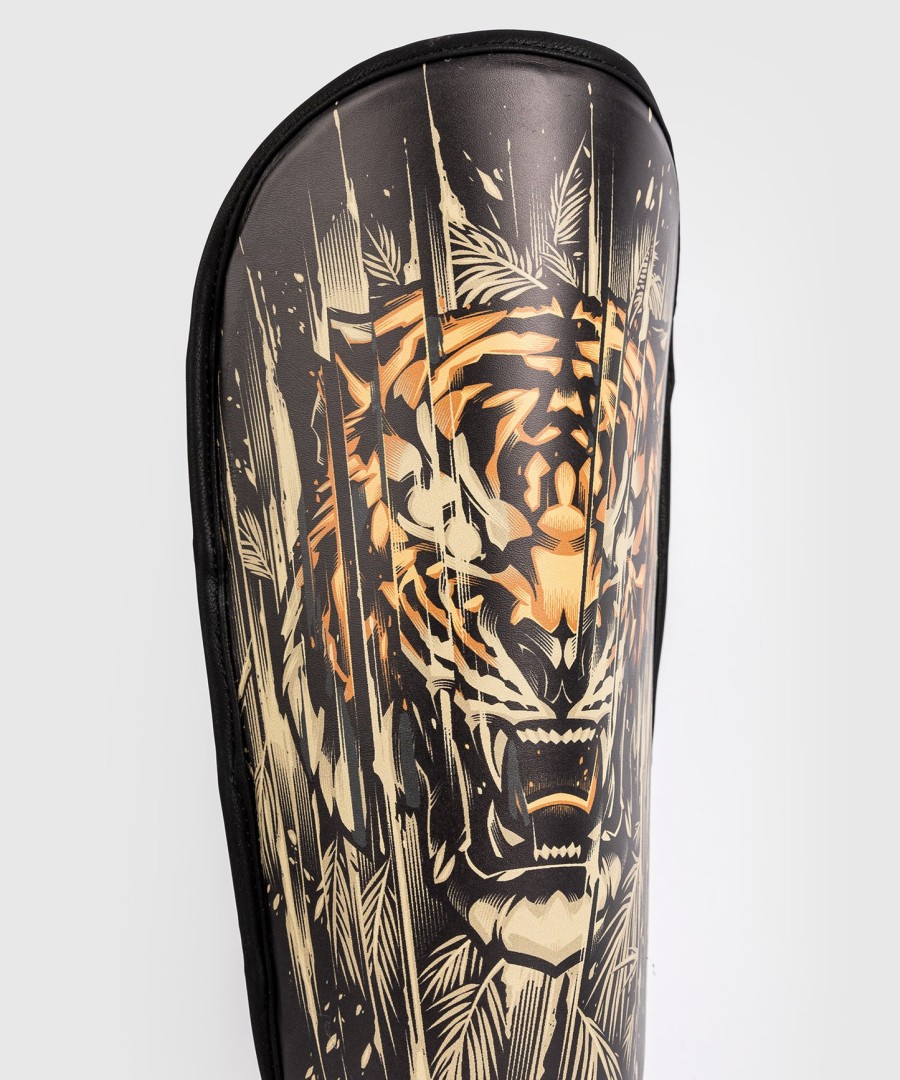 venum tiger kids shin guards - blackneon orang
