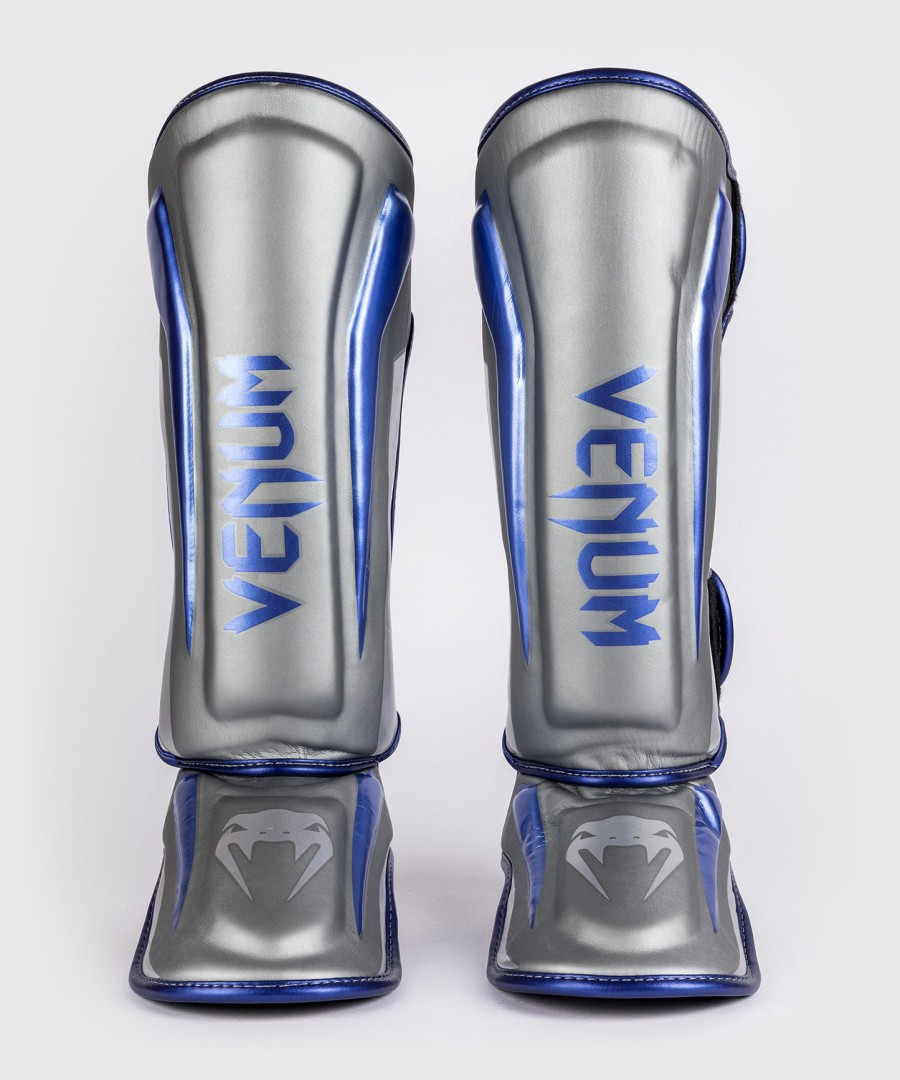 venum elite shin guards - grey - special edition