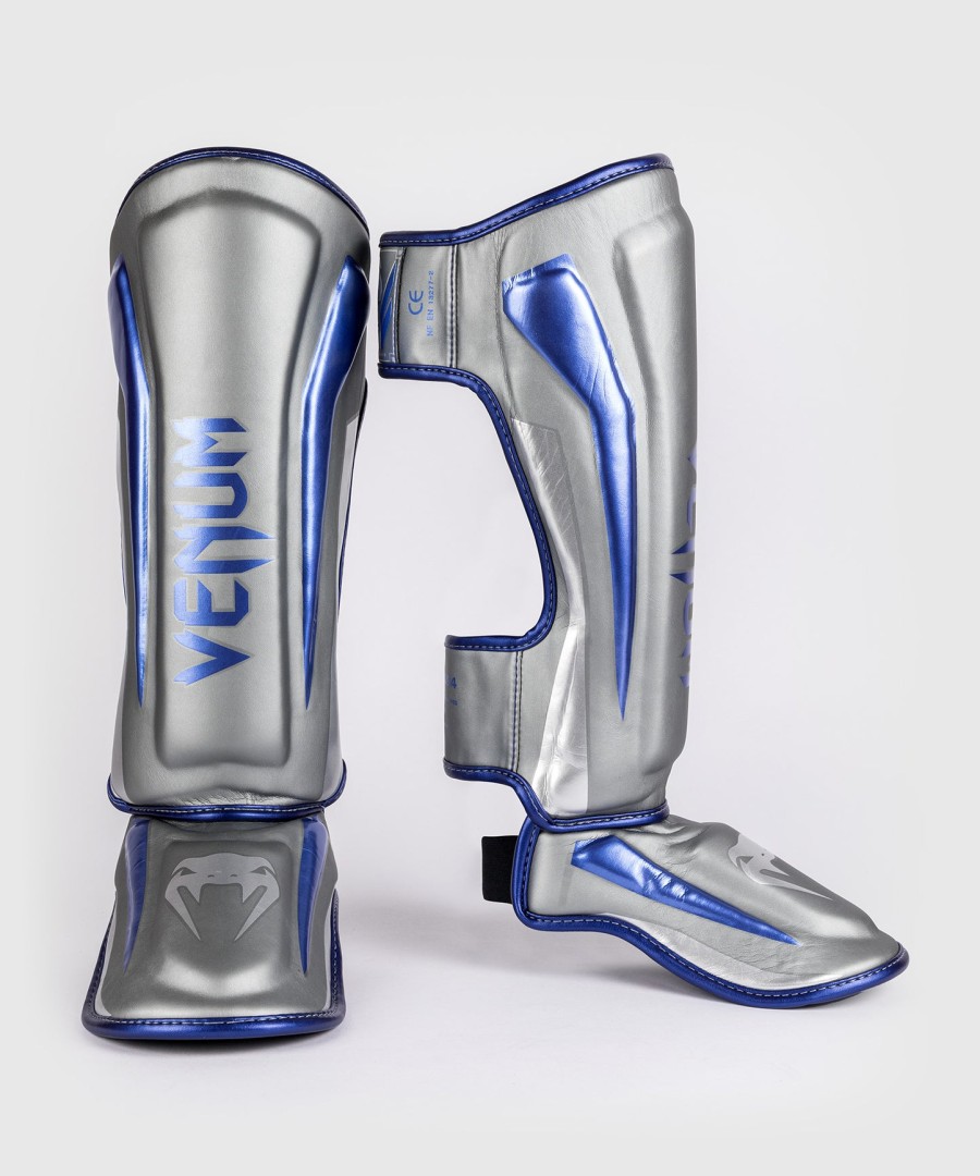 venum elite shin guards - grey - special edition