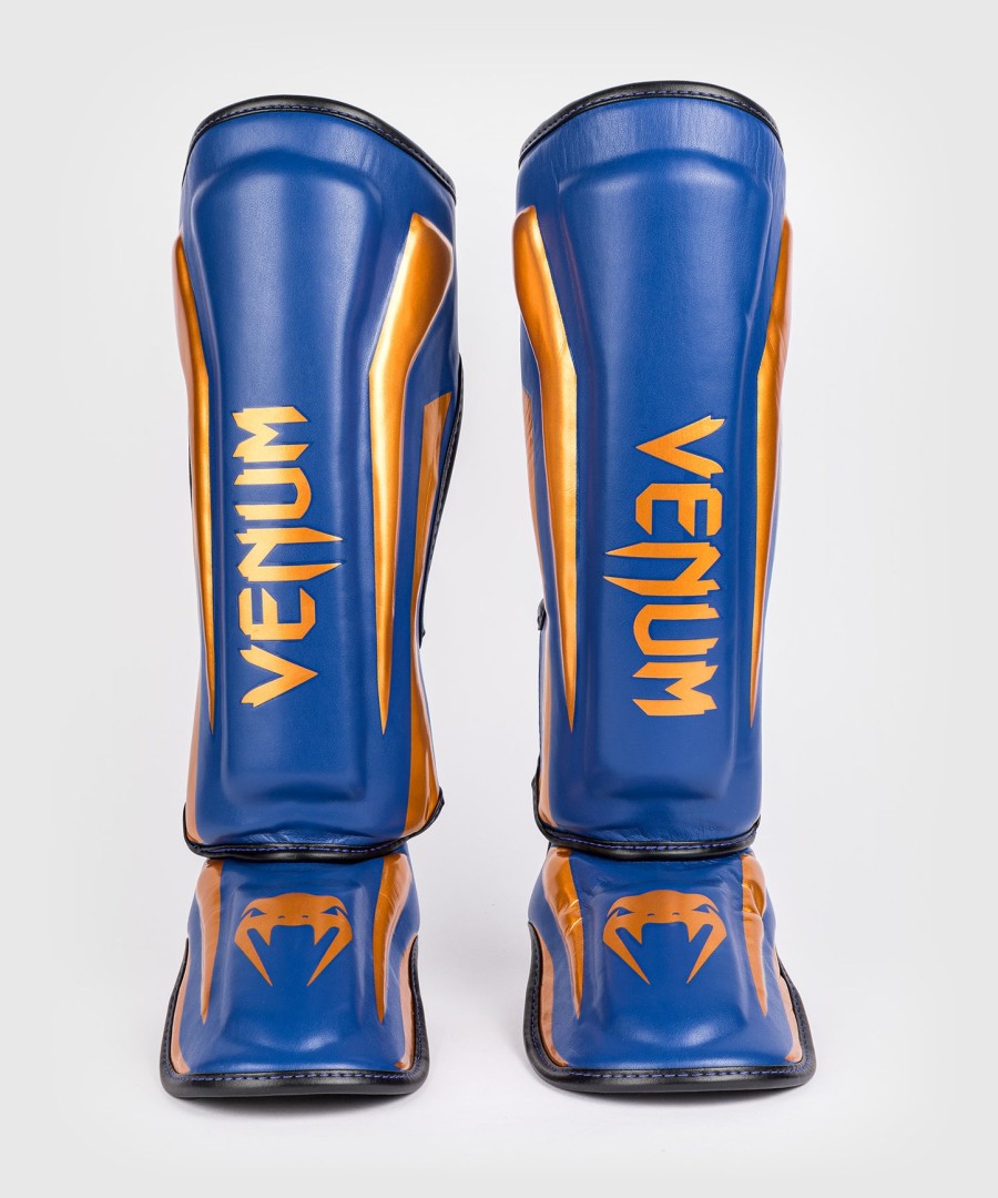 venum elite shin guards - royal blue - special edition