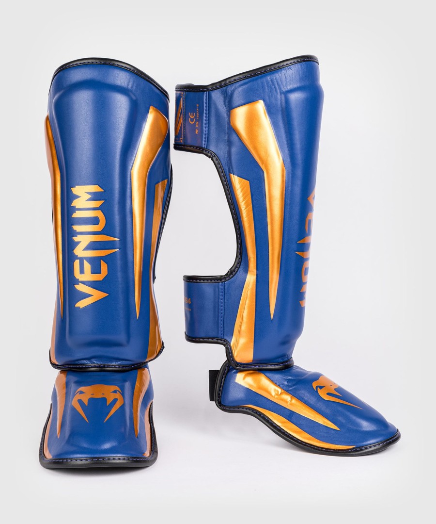 venum elite shin guards - royal blue - special edition