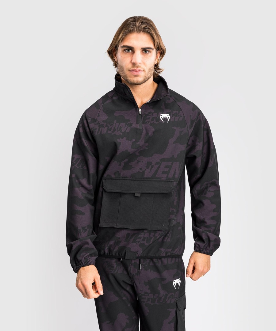 venum trooper men half-zip jacket - blackpurple