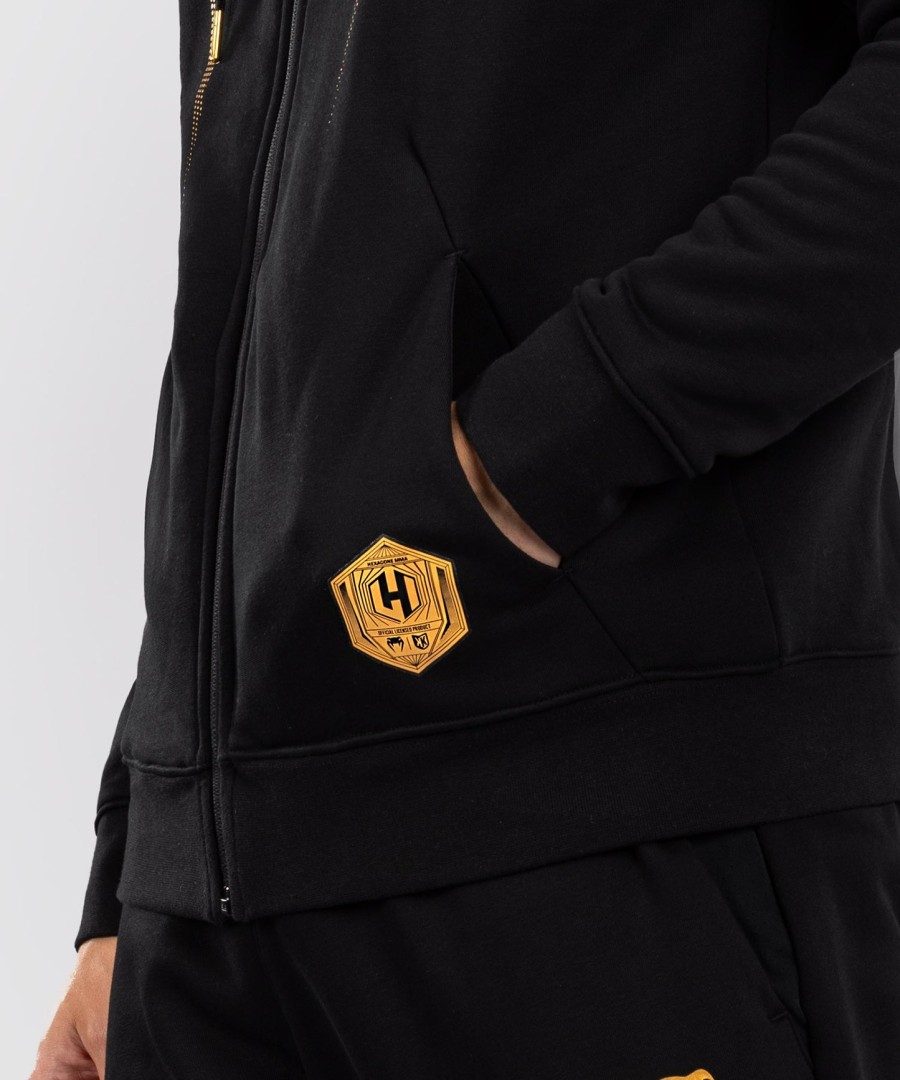 fk x venum hexagone mma hooded jacket - blackgold