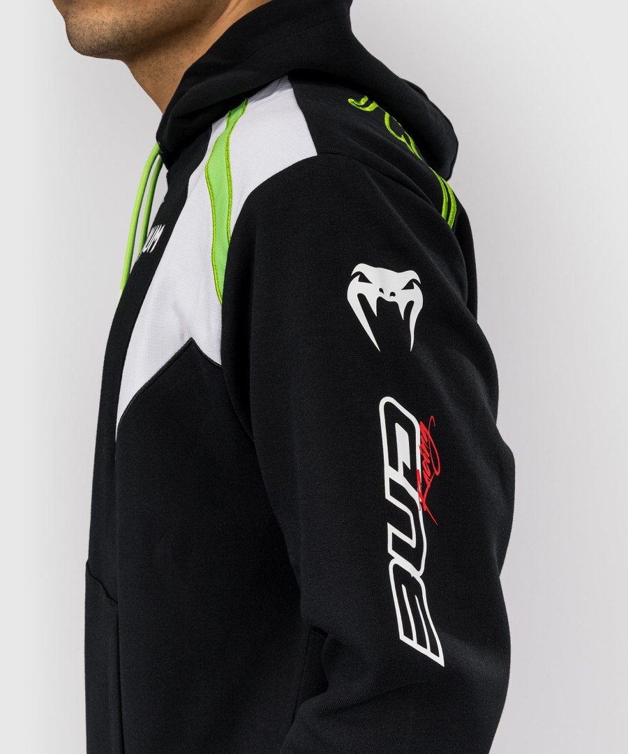 venum x bud racing men hoodie - blackwhitelime green