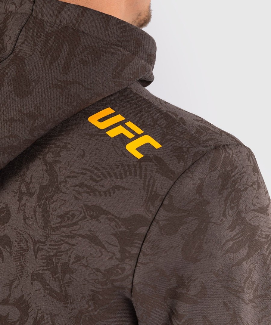 ufc fusion by venum fight week men pullover hoodie - earthen brown