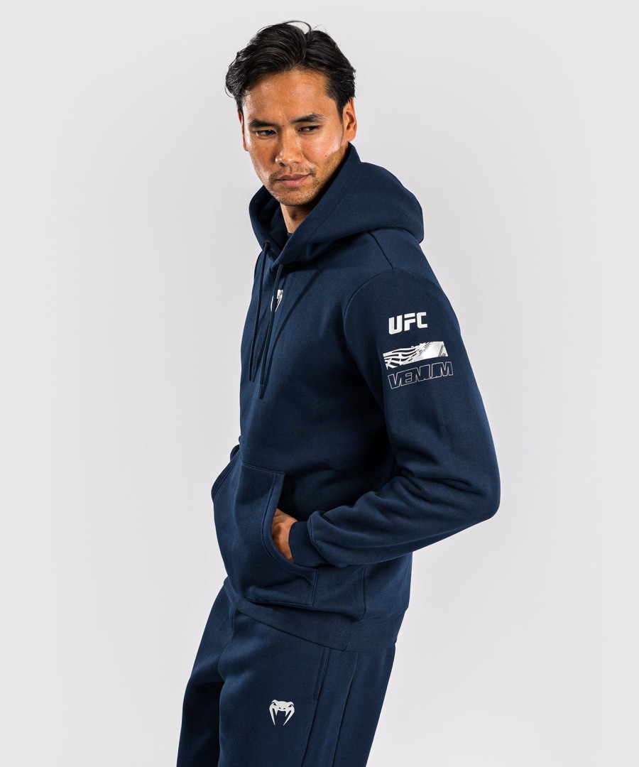 ufc fusion by venum fight week men pullover hoodie - solid oceanic blue