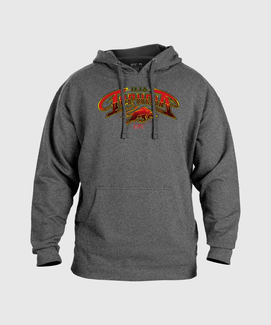 men ufc unrivaled by venum heather grey ilia topuria hoodie