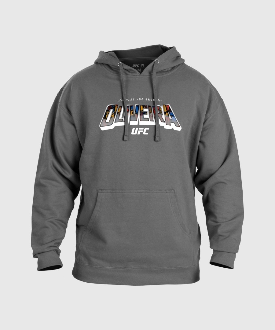 men ufc unrivaled by venum heather grey charles oliveira hoodie