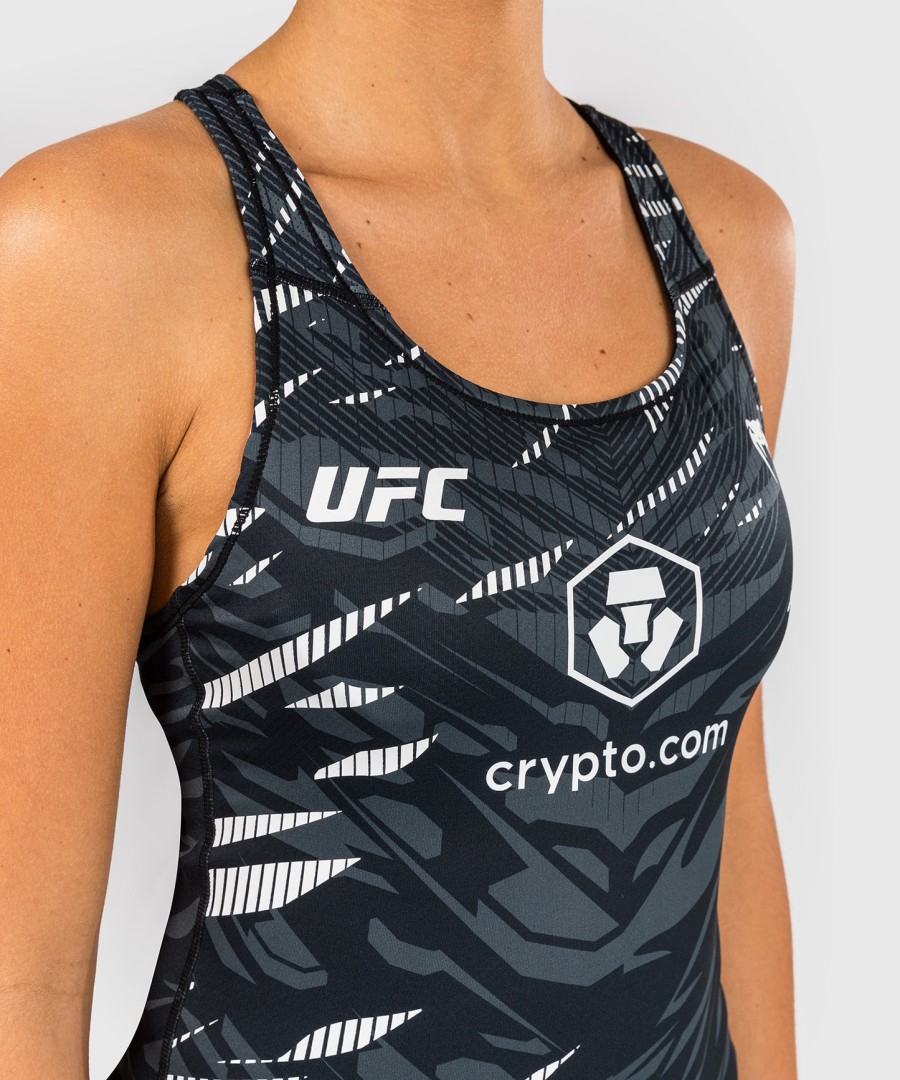 ufc fusion by venum authentic fight night women fitted tank with shelf bra - black