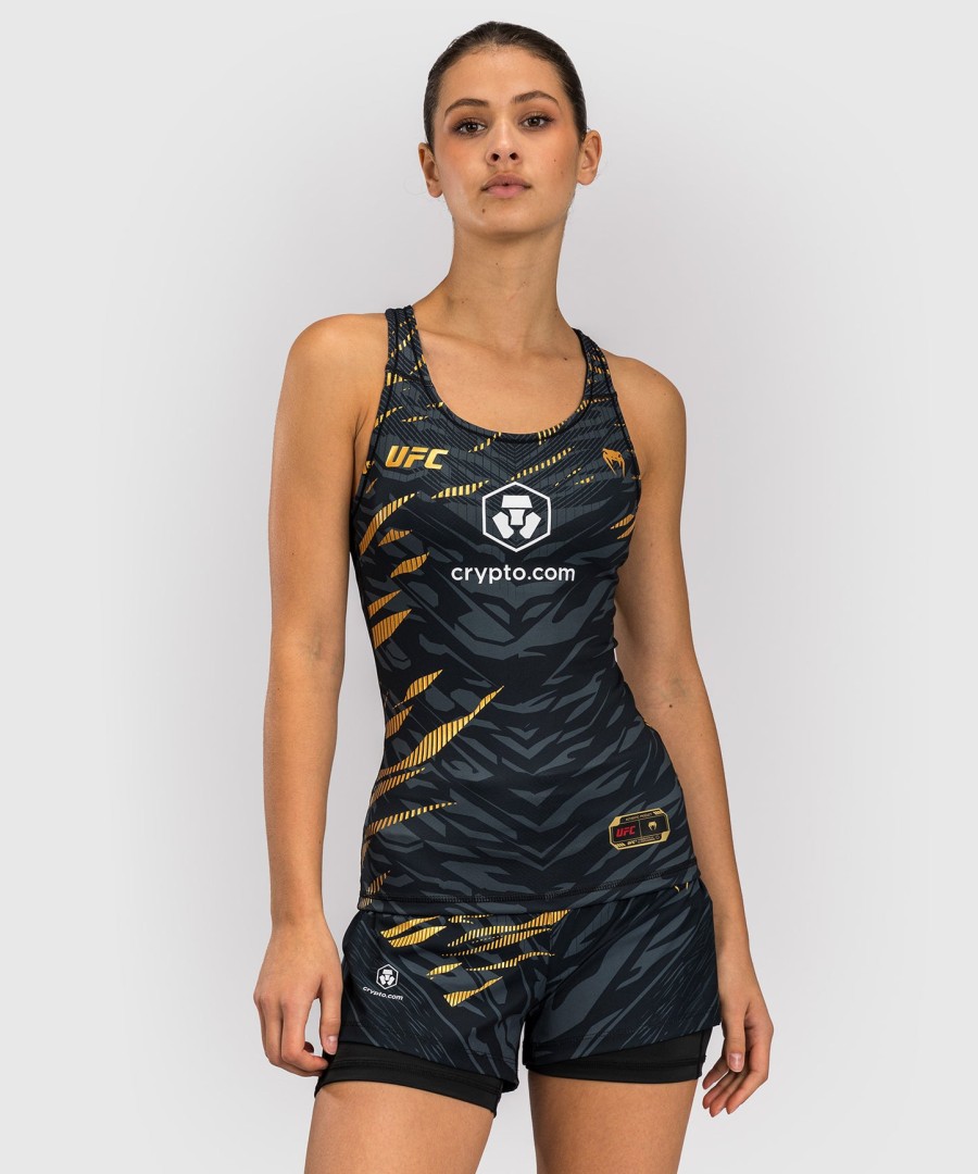 ufc fusion by venum authentic fight night women fitted tank with shelf bra - champion