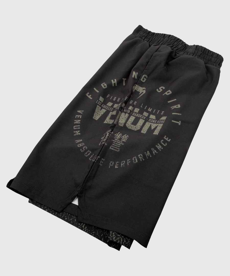 venum signature training shorts - blackkhaki - exclusive
