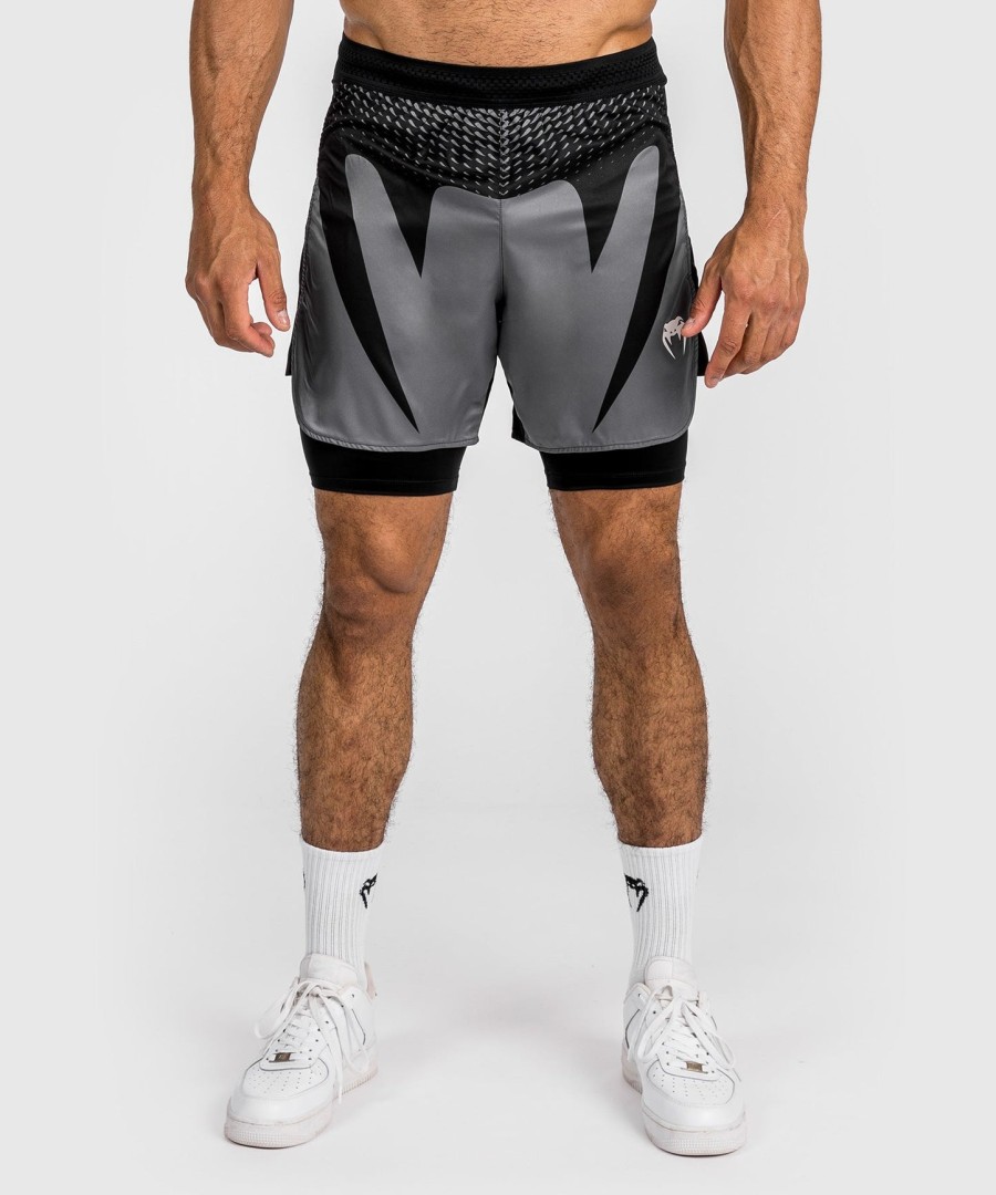 venum attack men fight shorts - black