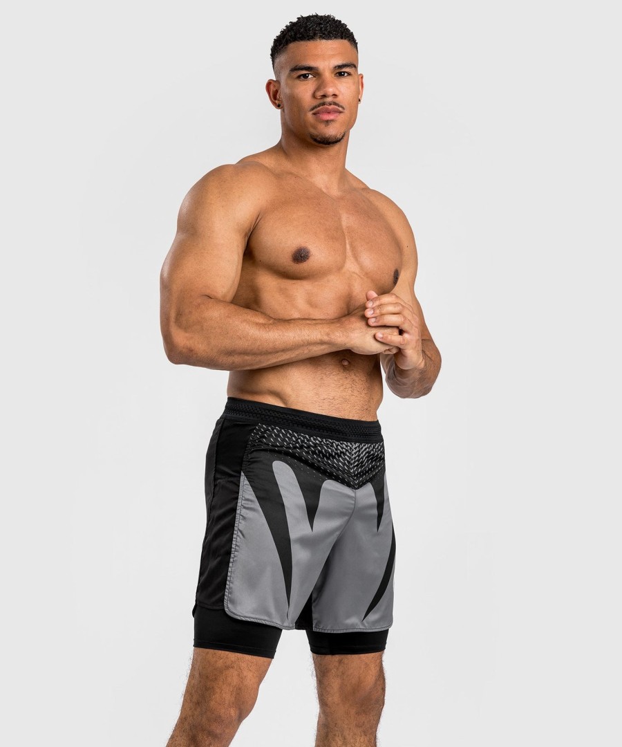 venum attack men fight shorts - black