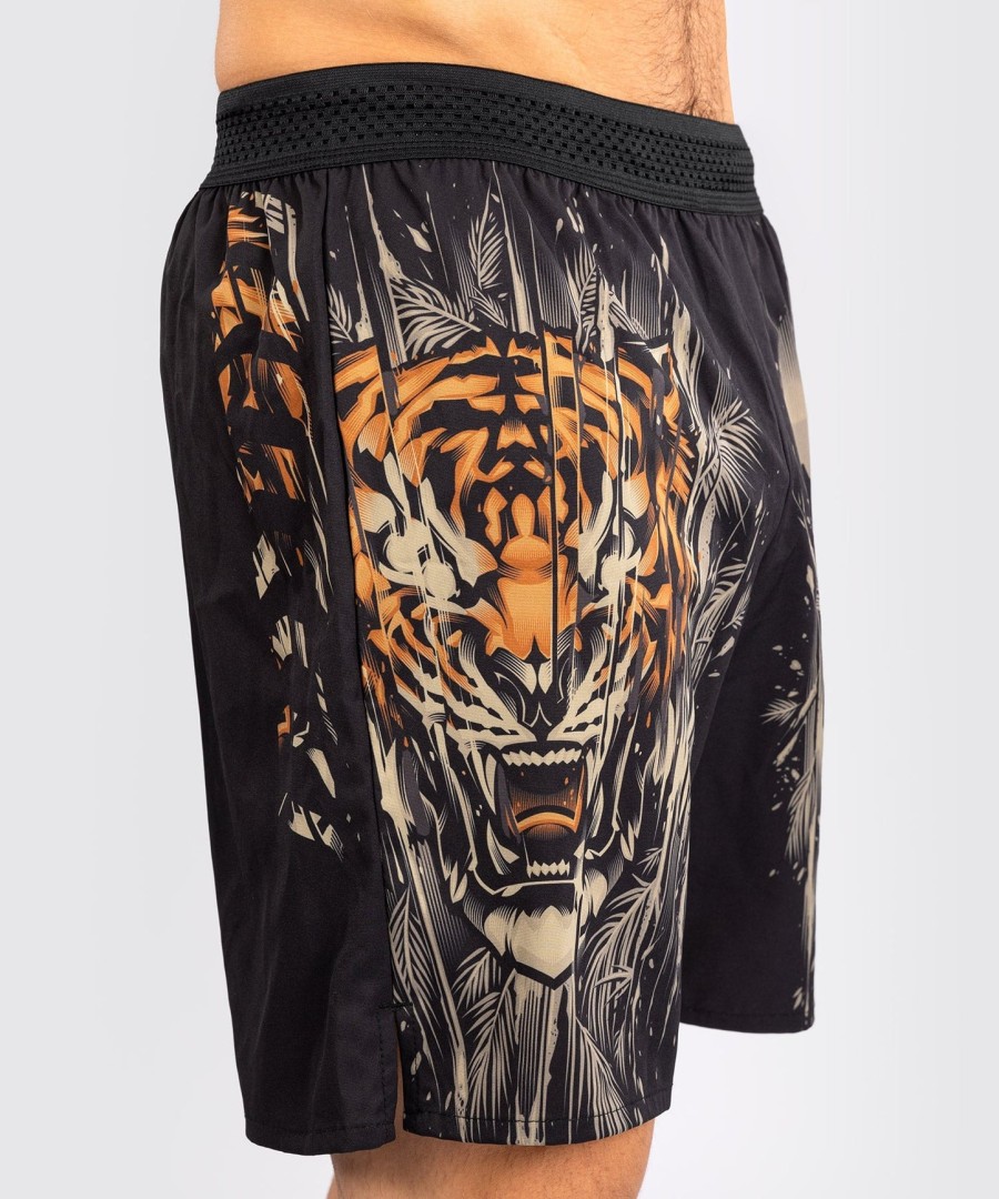 venum tiger men training shorts - blackneon orange