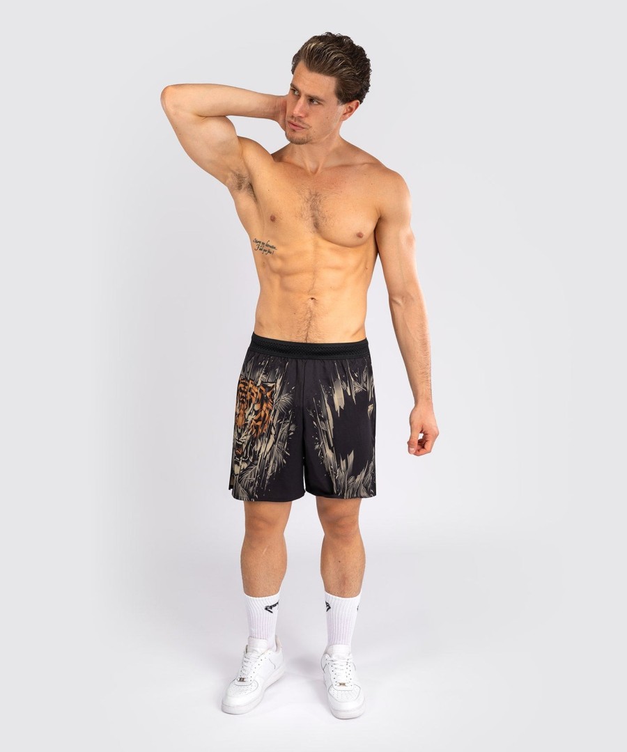 venum tiger men training shorts - blackneon orange