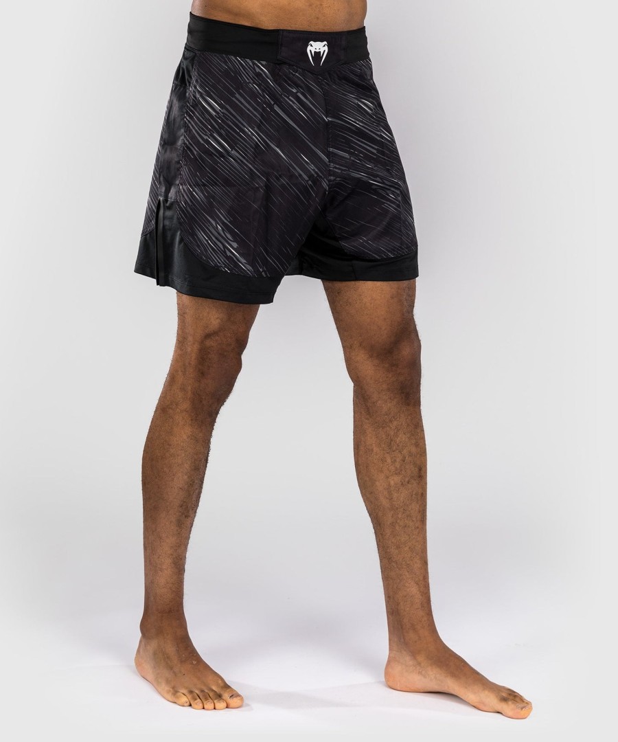 venum rapid fight shorts - blackstorm grey