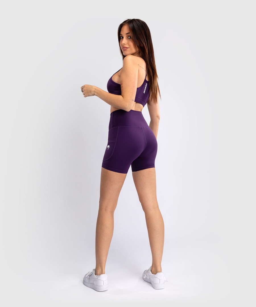 venum essential women bike shorts - deep purple