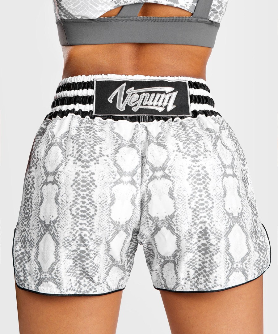 venum white snake short muay thai for women - white