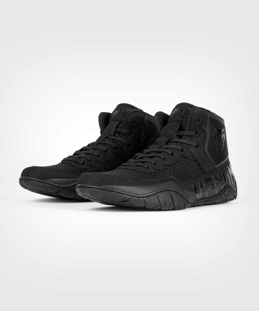 venum elite wrestling shoes - blackblack