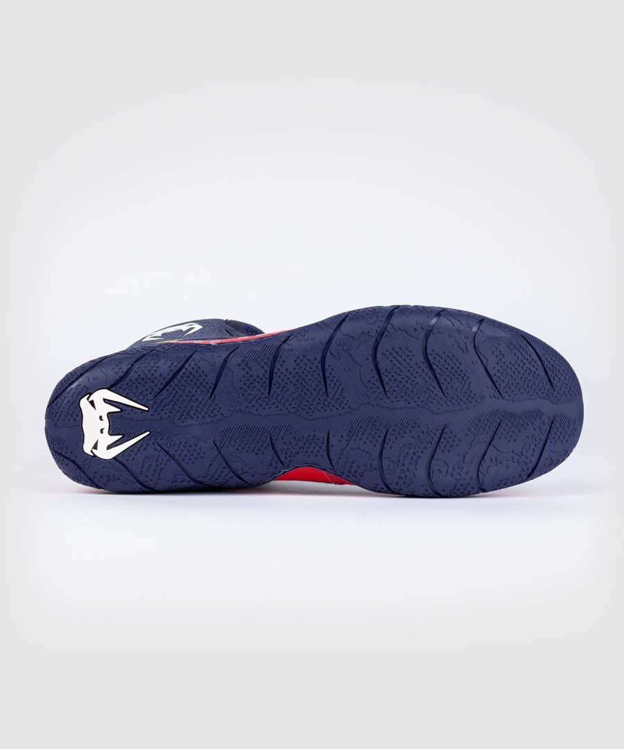 venum elite wrestling shoes - blueyellow