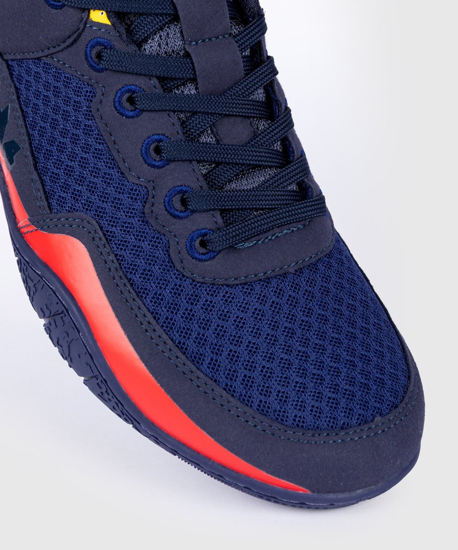 venum elite wrestling shoes - blueyellow