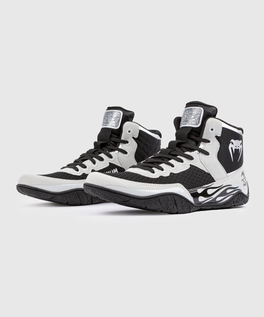 venum x dodge demon 170 wrestling shoes - grey
